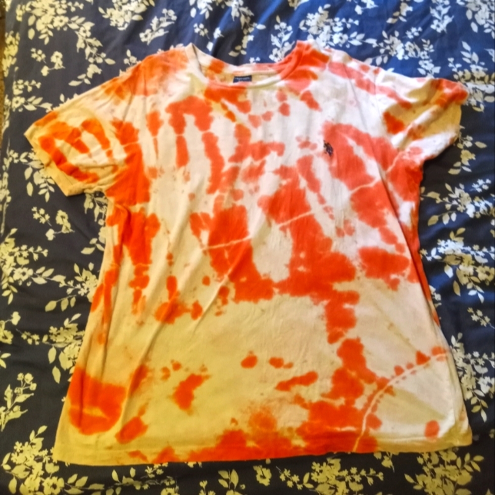 Orange and White tie-dyed